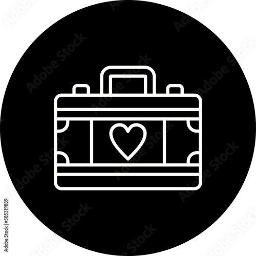 Suitcase Line Inverted Icon