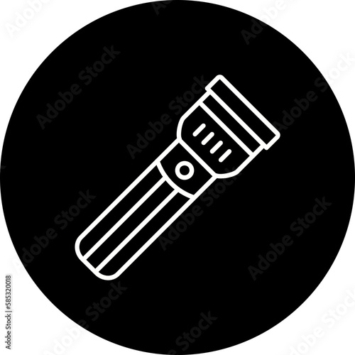 Flashlight Line Inverted Icon
