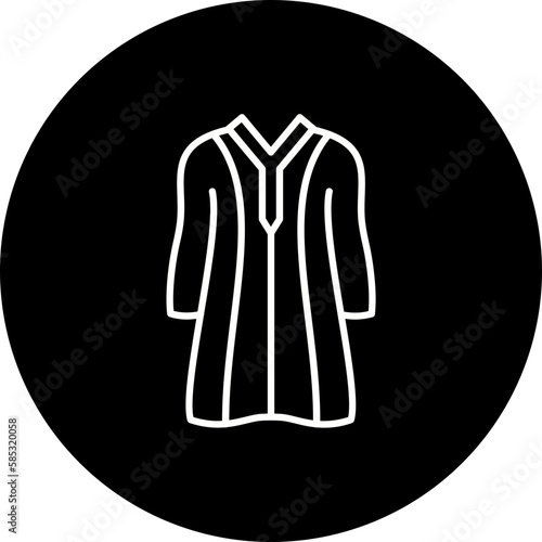 Djellaba Line Inverted Icon