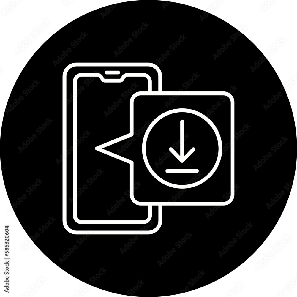Downloads Line Inverted Icon Downloads Line Inverted Icon
