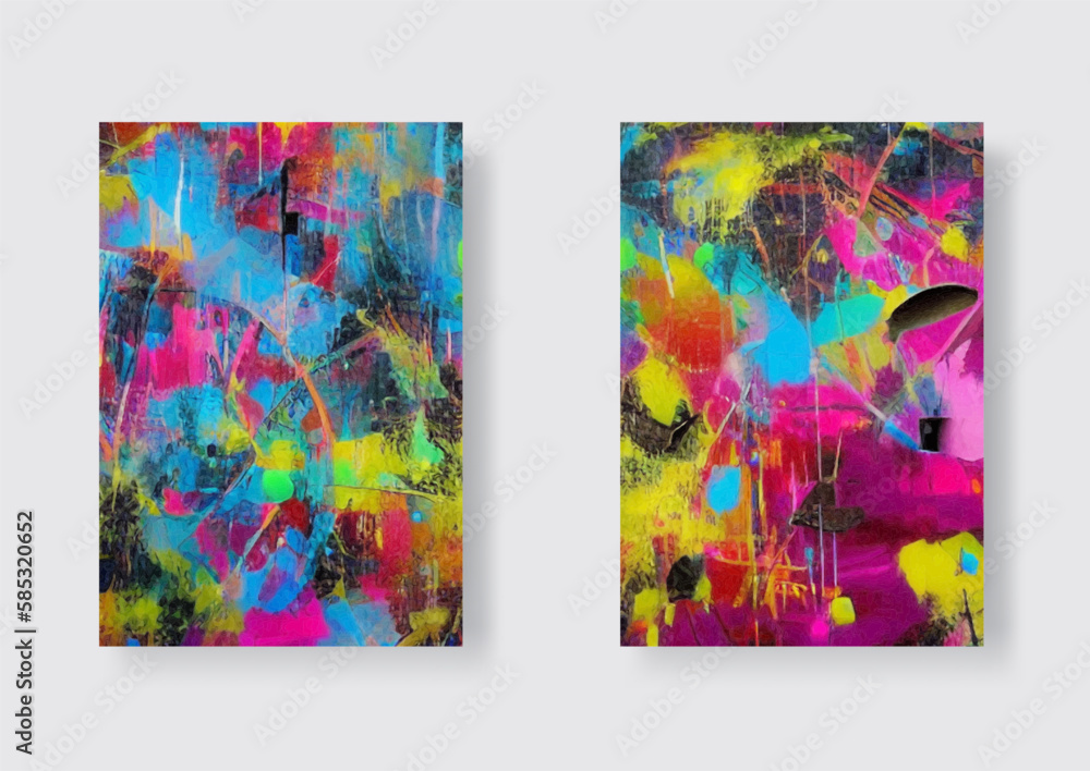 Graffiti style poster art set. Street art with splashes of paint, inscriptions. Graffiti style poster art set. Street art with splashes of paint, inscriptions.