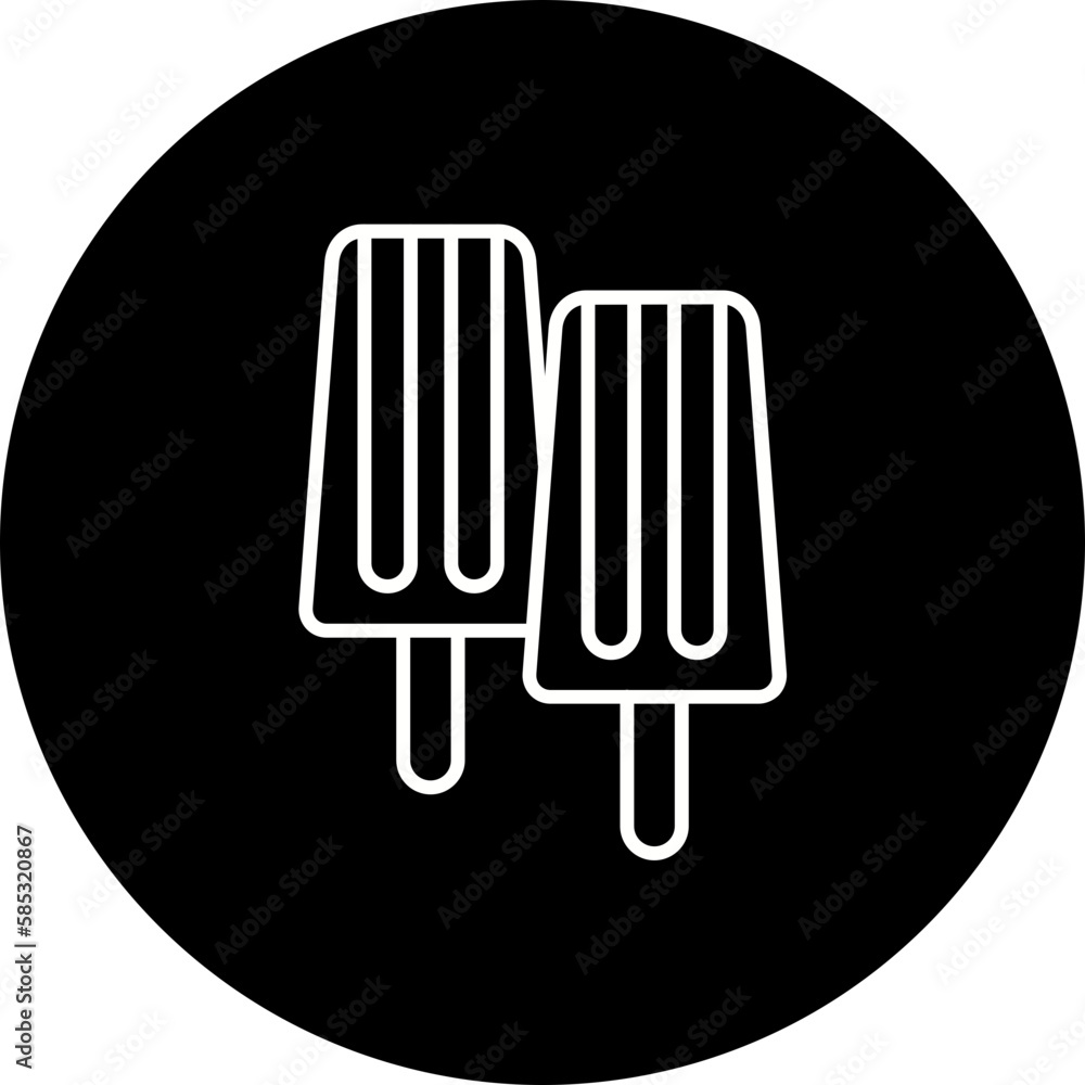 Ice Cream Line Inverted Icon Ice Cream Line Inverted Icon
