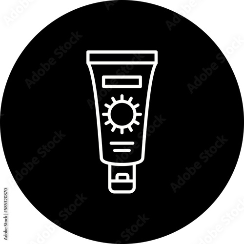 Sunscreen Line Inverted Icon