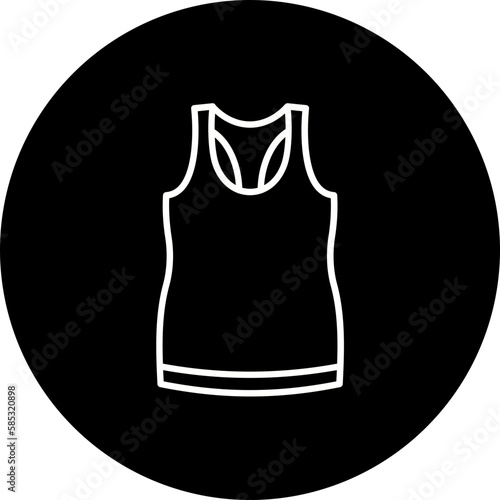 Sleeveless Shirt Line Inverted Icon