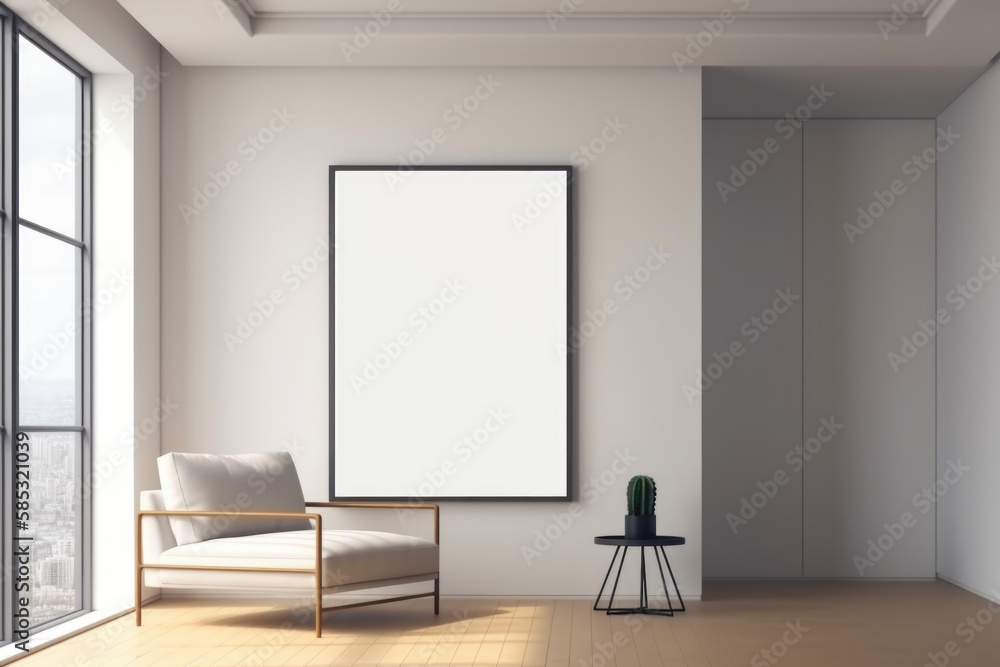 Modern Minimalist and Contemporary Interior Design and interior Mockup with Frame Mockup Modern Minimalist and Contemporary Interior Design and interior Mockup with Frame Mockup