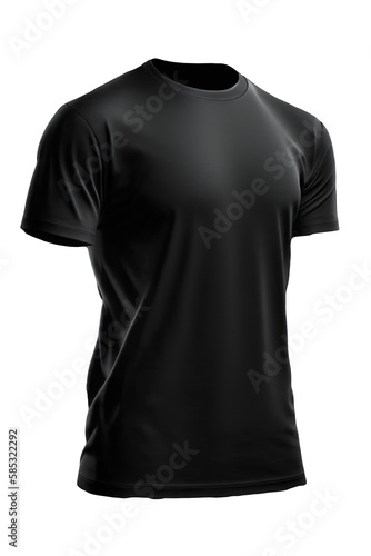 The image shows a realistic short sleeve t-shirt design on a transparent background.Generative AI