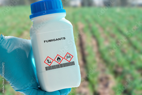  Chemicals used to kill pests such as insects, rodents, and fungi in soil or enclosed spaces.