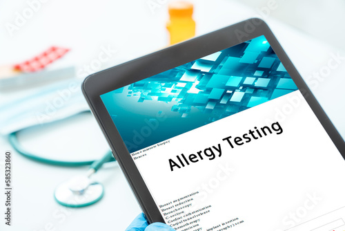 Photography Allergy Testing medical procedures A procedure that involves exposing a person to various allergens to determine what they are allergic to and the severity of their allergic reactions