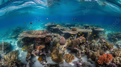 coral reef in the sea generative ai