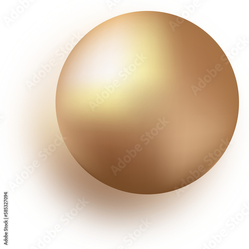 gold ball with shadow