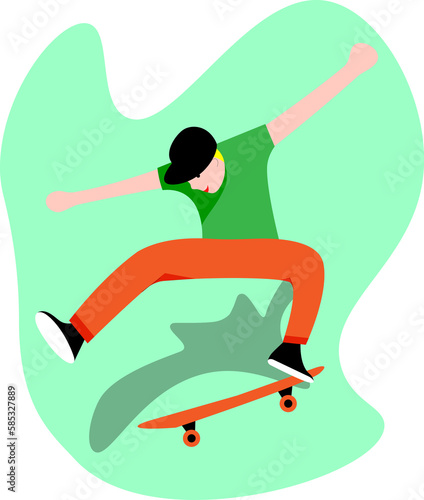 Skater with skateboard
