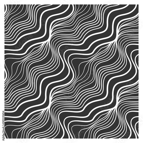 Abstract seamless pattern with waves or noise waves. Design for backdrops with sound waves texture.