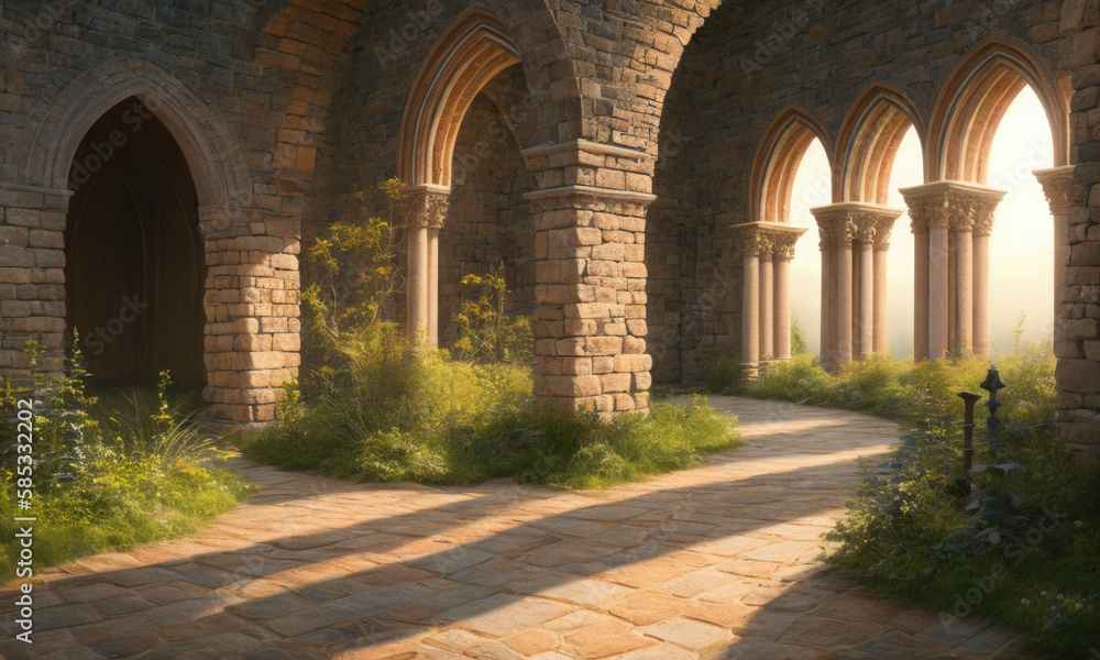 ai generated interior of a traditional castle, building ai generated interior of a traditional castle, building