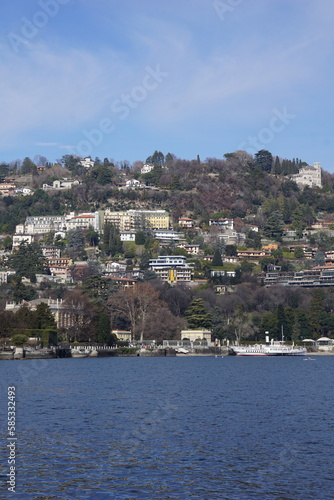 Houses around lake Como in Italy