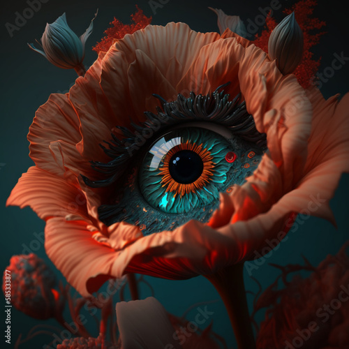 flower petal eye