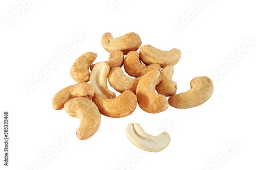 Obraz na plátne Pile of Roasted cashew nut isolated  in png format