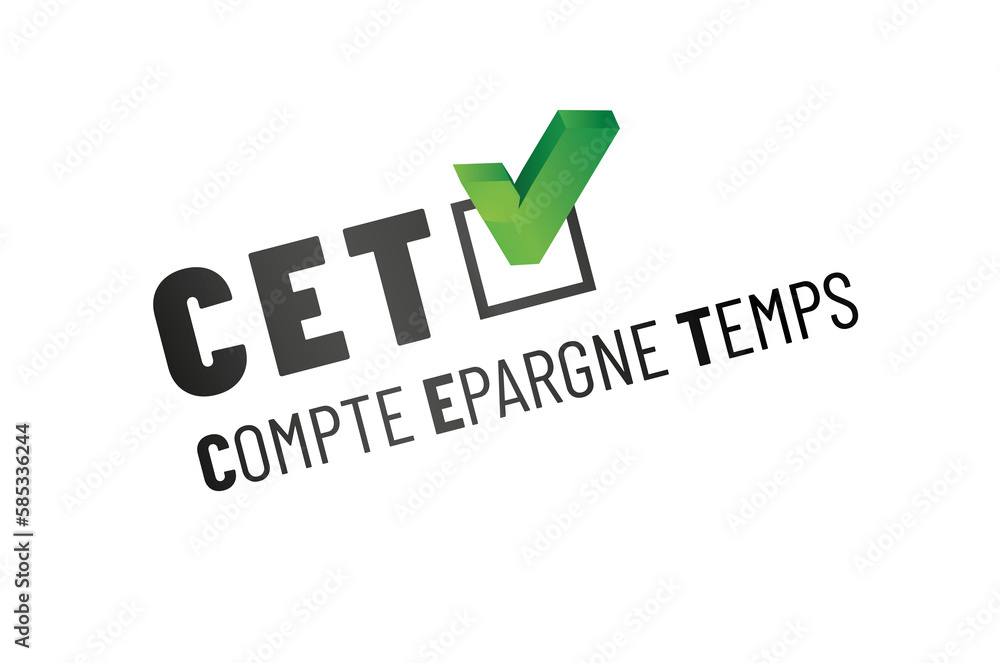 Fototapeta premium CET - compte épargne temps