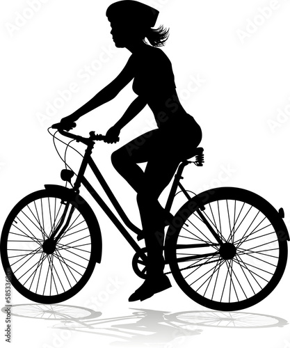 Bike and Bicyclist Silhouette © Christos Georghiou