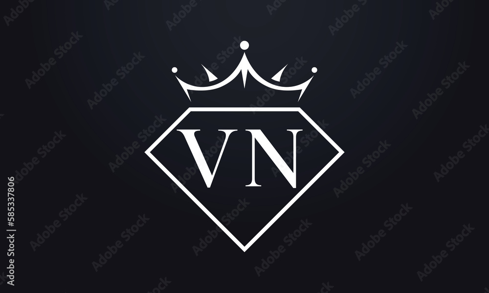 Diamond crown vector. Luxury queen logo for jewelry vector with letters Diamond crown vector. Luxury queen logo for jewelry vector with letters