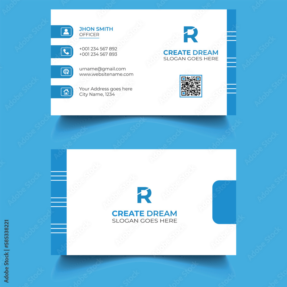Business Card. Creative Modern And Corporate Business Card Template
