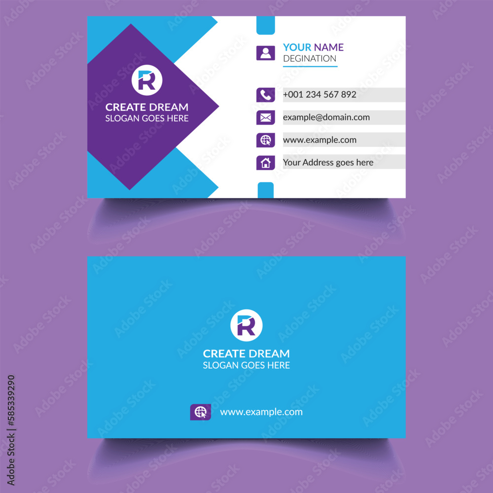 Business Card. Creative Modern And Corporate Business Card Template