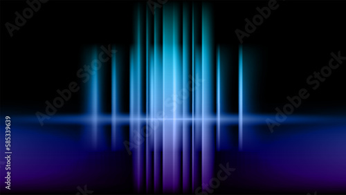 Abstract Blue and Purple Light Rays Effect Background Wallpaper Design. Vector Illustration