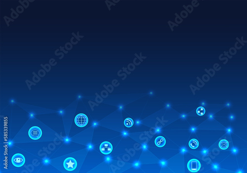 Network that distributes data through smart technology. To do business conveniently. or searching for information on the internet world answering emails Business talks from different countries