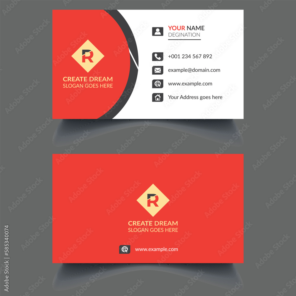 Business Card. Creative Modern And Corporate Business Card Template