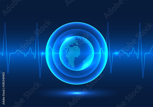 Abstract earth pulse technology background The idea of running a business must have ups and downs, there are always changes. Therefore, we must gradually develop our business to be better and keep up 