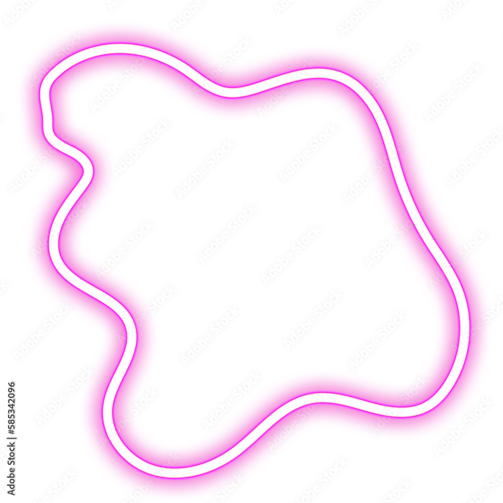glowing neon outline shapes on Transparent background. glowing neon outline shapes on Transparent background.