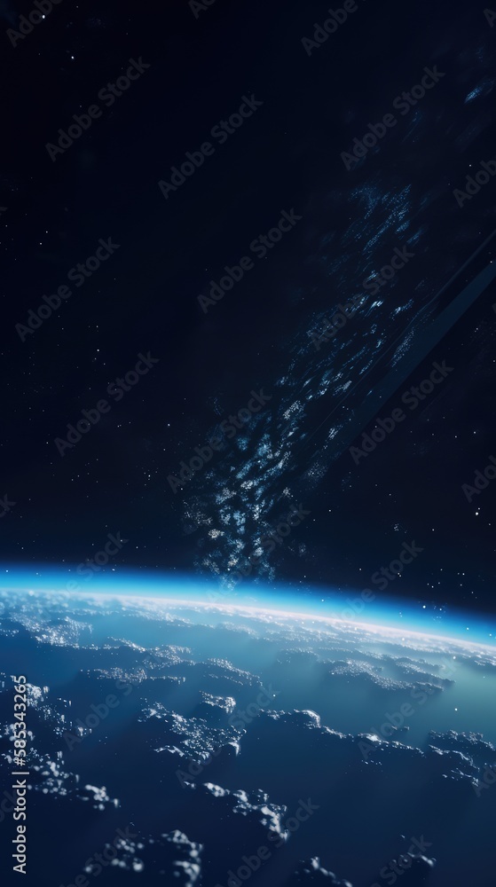 Obraz premium Planet earth seen from space, made with generated ai