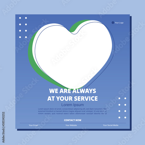 Medical healthcare service social media post template design. Hospital, doctor, clinic and dentist health business promotion flyer poster.