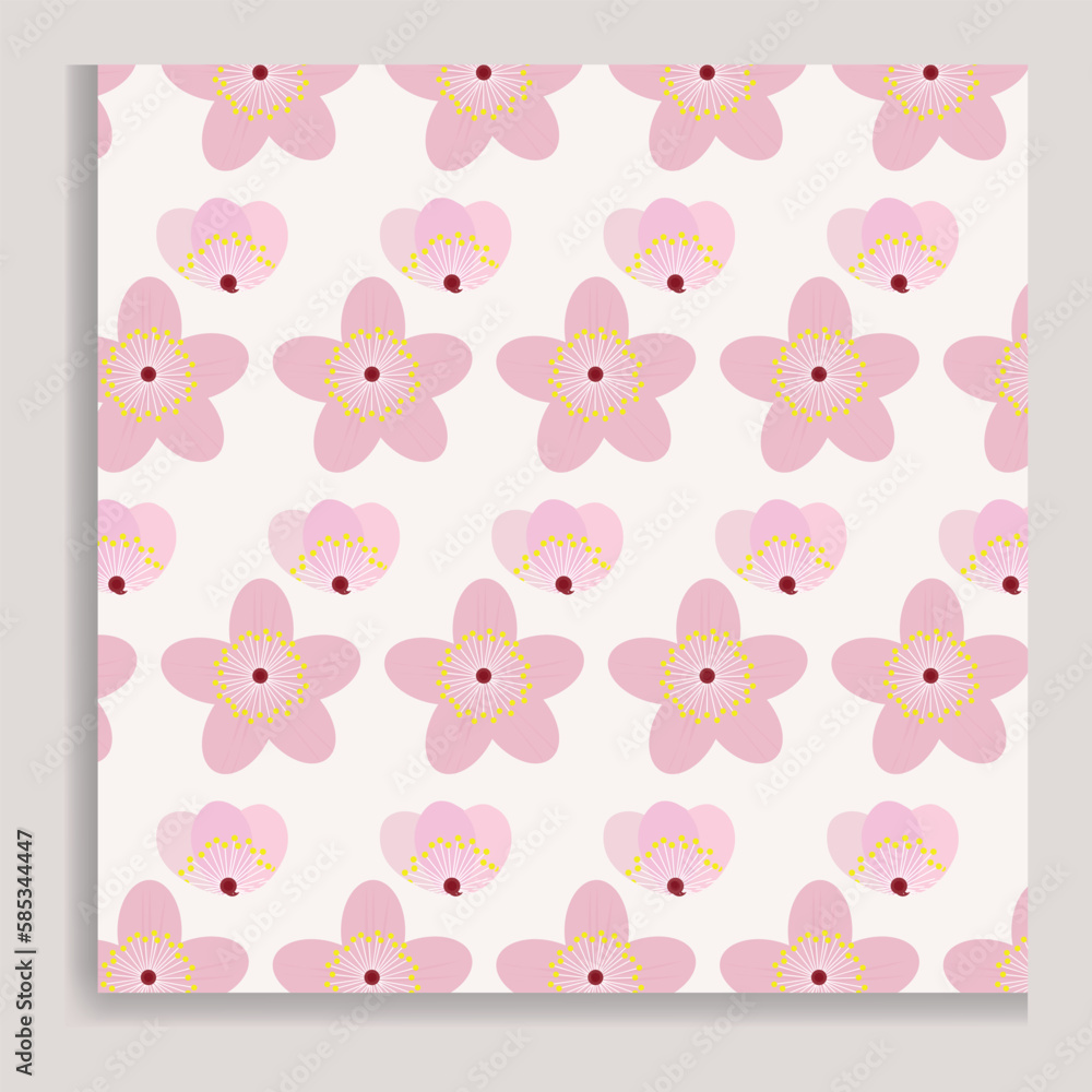 Cherry blossom seamless flower pattern. Cherry blossom seamless flower pattern.