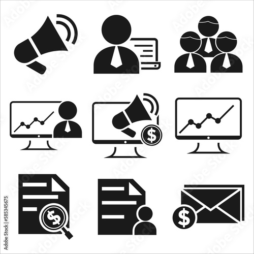 SEO vector line icons set. Thin line design. Outline graphic elements, simple stroke symbols. SEO icons