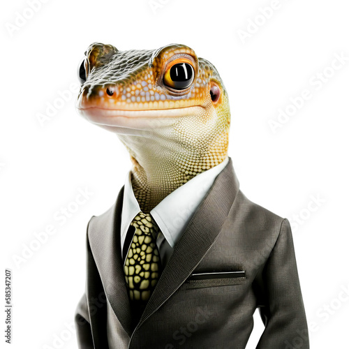 Portrait of a gecko. Generative Ai