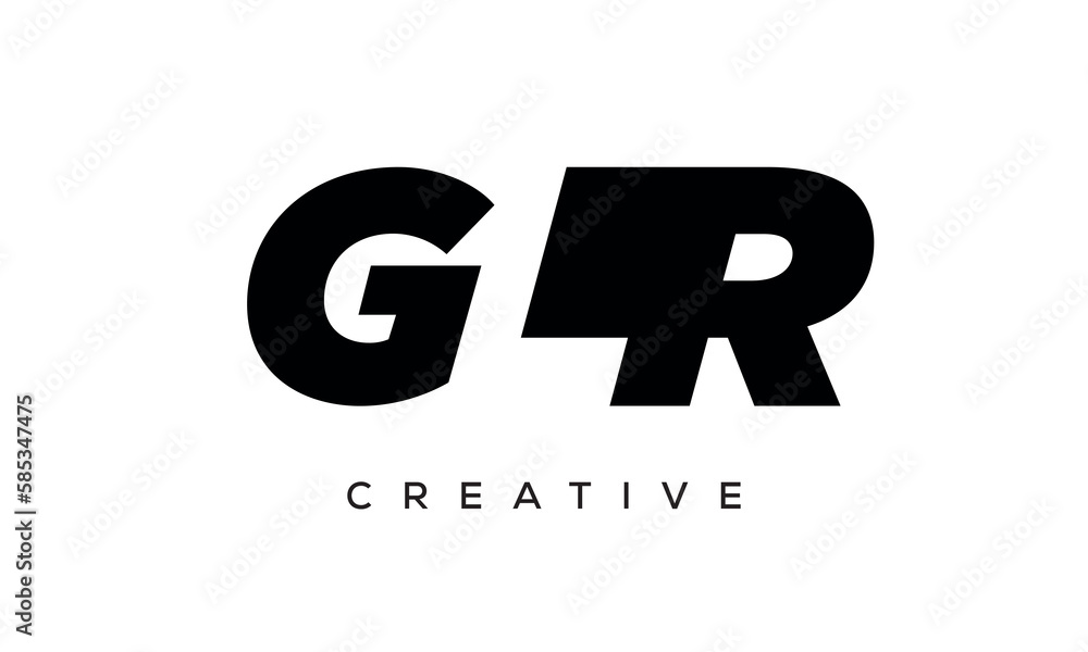 GLR letters negative space logo design. creative typography monogram vector GLR letters negative space logo design. creative typography monogram vector