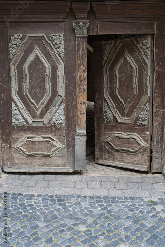 Hintergrund Alte Haustür aus Holz