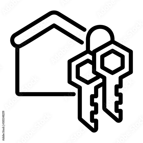 apartment, duplicate key icon