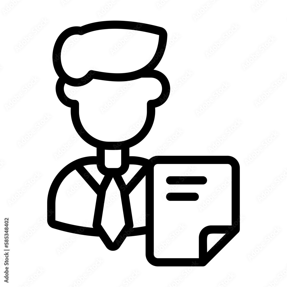 business 2, man employee icon
