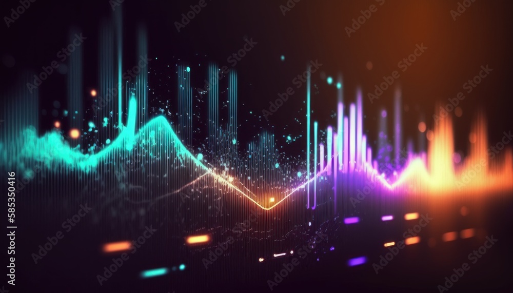 An Abstract Representation of Sound Waves and Music Frequencies. Generative AI An Abstract Representation of Sound Waves and Music Frequencies. Generative AI