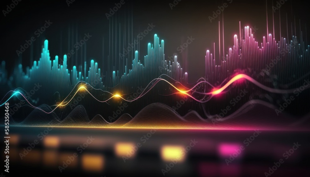 An Abstract Representation of Sound Waves and Music Frequencies. Generative AI An Abstract Representation of Sound Waves and Music Frequencies. Generative AI