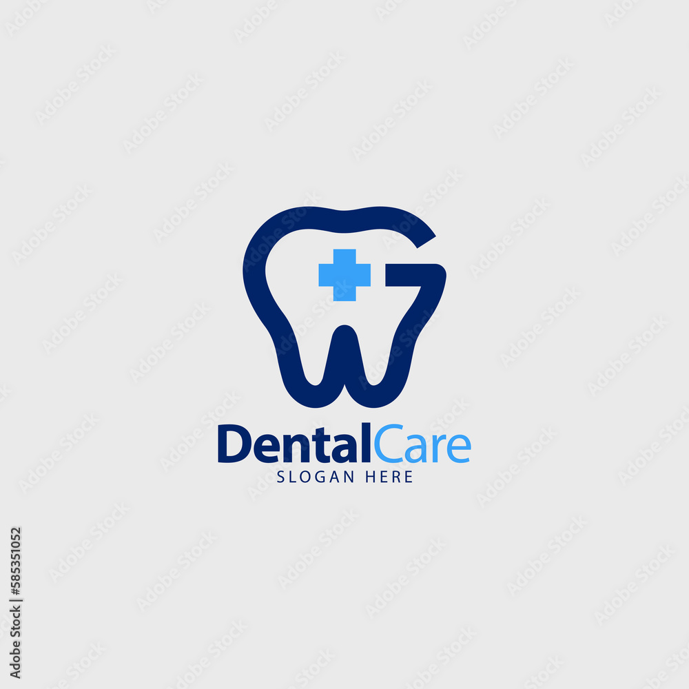 dental care clinic logo simple modern design idea
