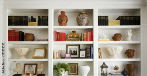 Shelves in the living room