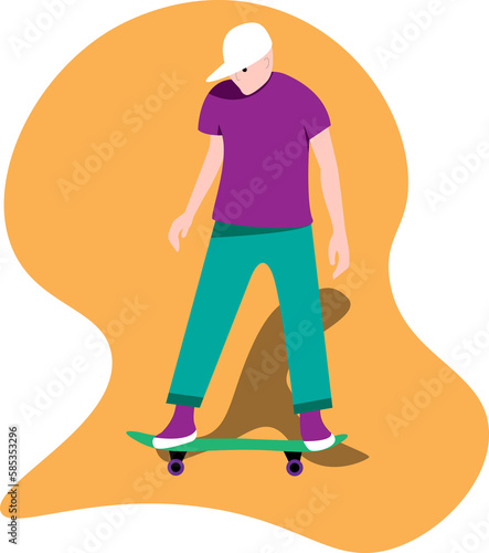 Skater with skateboard