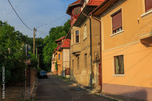 A street in the Old Town - the historical part of Brasov. Romania