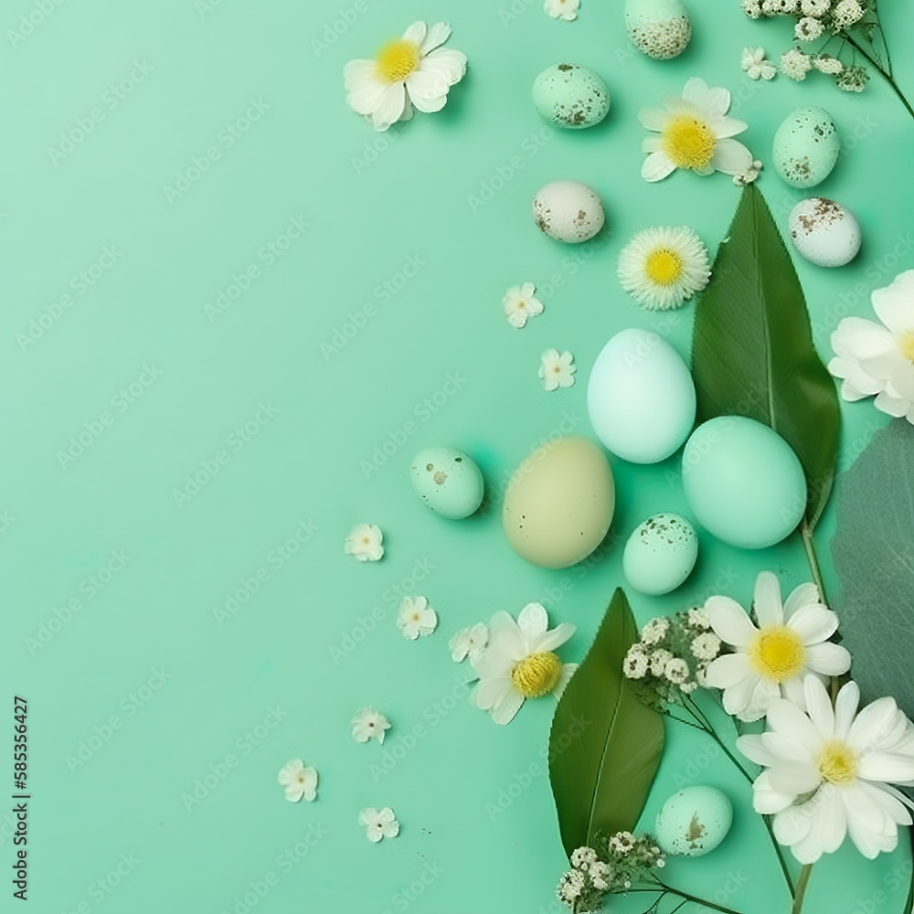easter eggs and flowers easter eggs and flowers