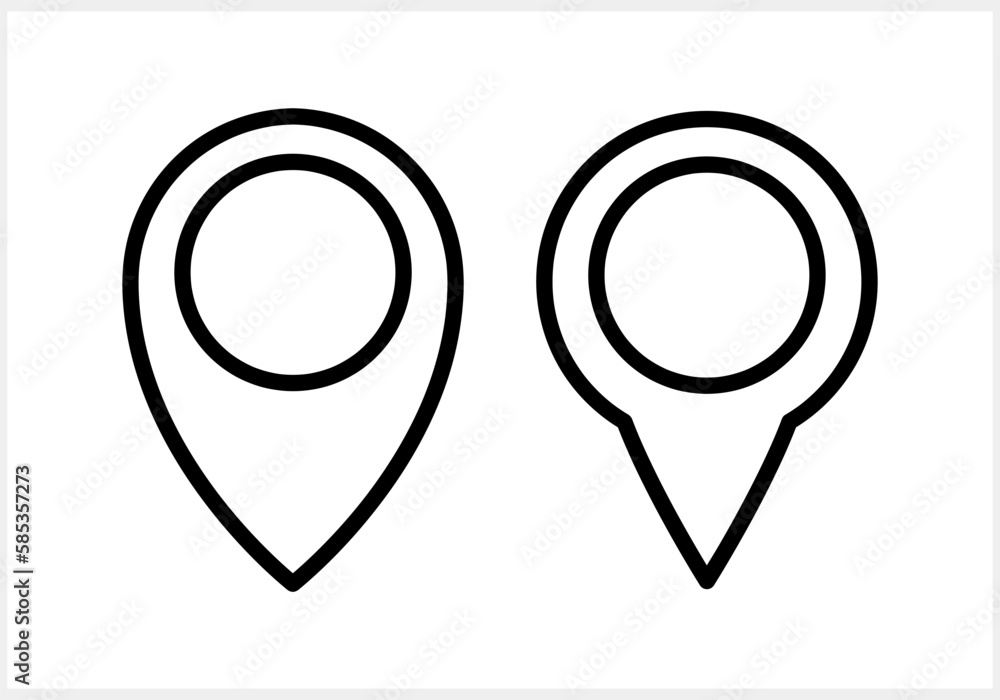 Map pointer icon isolated. GPS location symbol. Sketch Vector stock illustration. EPS 10 Map pointer icon isolated. GPS location symbol. Sketch Vector stock illustration. EPS 10