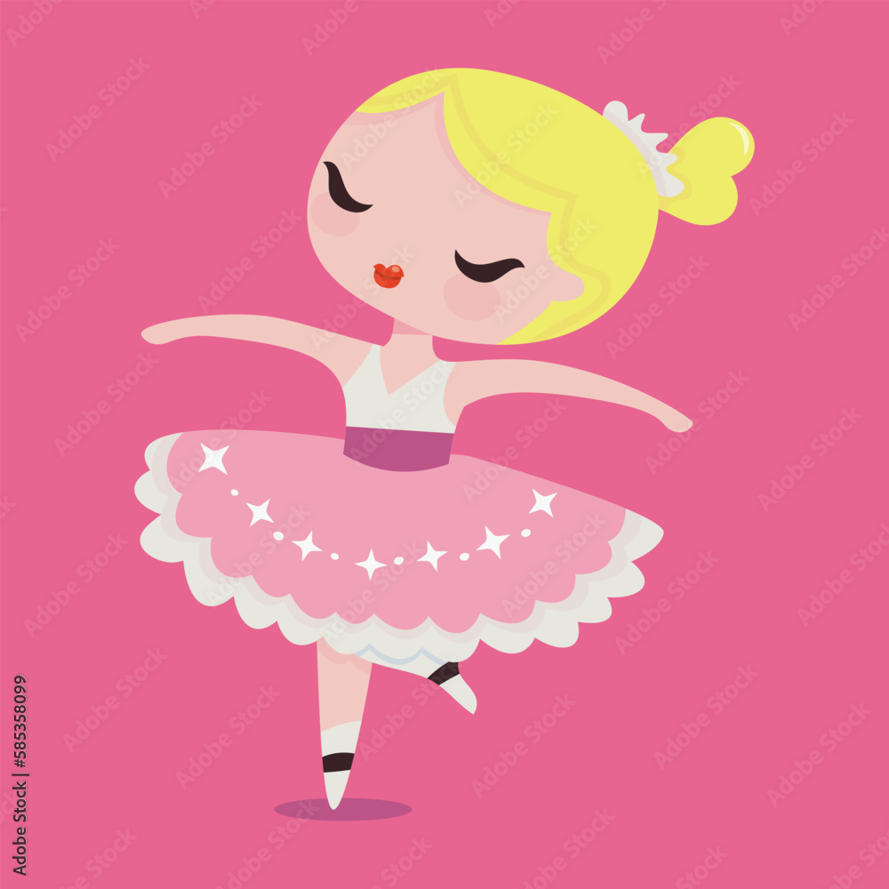Cute Cartoon Ballerina