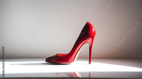 Valokuva red high heel footwear fashion female style by Generative AI