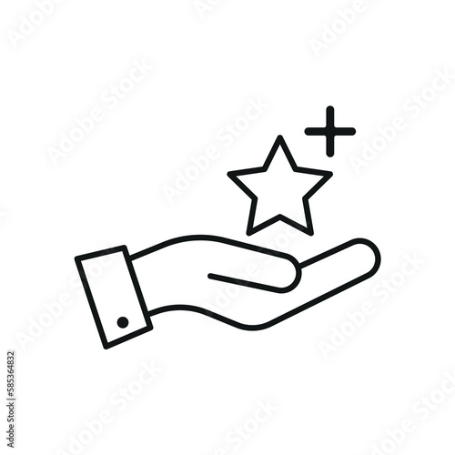Service offer symbol. line icon isolated on white background. Simple abstract icon in black. Vector illustration for graphic design, Web, app, UI, mobile app. created with Generative AI technology
